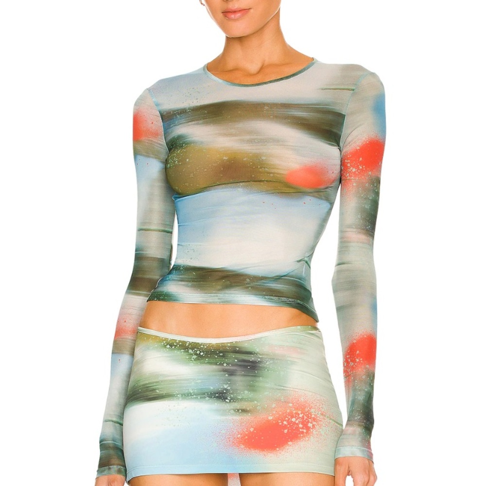 NWT-Power Mesh Long Sleeve Tee